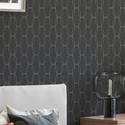 Superfresco Colours Eternity Black And Gold Wallpaper -Haris Home Shop 13991900 9765003725978425