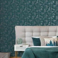 Superfresco Colours Hedgerow Teal Wallpaper -Haris Home Shop 13991911 8035003726551917